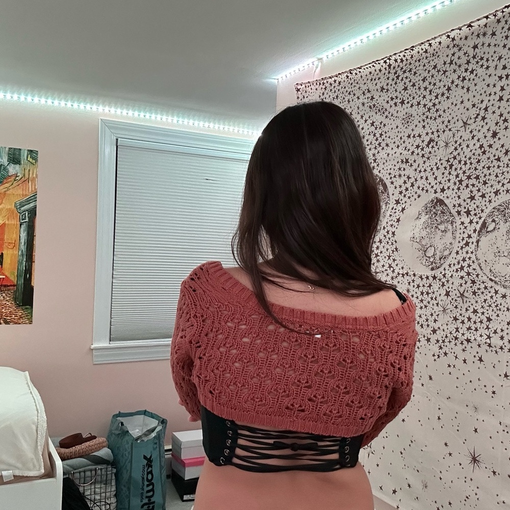 Rust Crochet Shrug - Picture 4 of 5